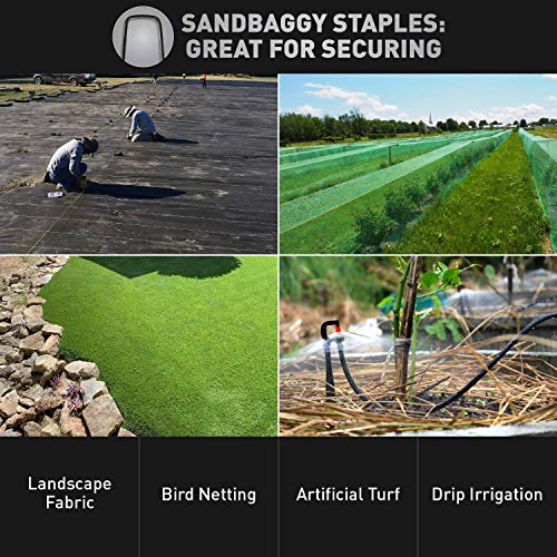 Sandbaggy 1000 Count 6" Landscape Staples | Industrial Grade 11 Gauge Steel | Great for Securing Landscape Fabrics, Erosion Control Matting, Bird Netting & Etc |Trusted by Farmers Across USA