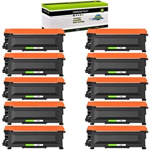 greencycle compatible toner cartridge replacement for brother tn450 tn-450 tn420 tn-420 work with hl-2240 hl-2270dw hl-2280dw mfc-7360n mfc-7860dw intellifax 2840 2940 printer ( 10-pack, black )