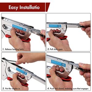 Arrow T55BL Staple Gun Kit, Heavy Duty Manual Stapler with 3750 Pieces T50 1/4", 3/8", 1/2" Staples, Soft Rubber Grip, for Upholstery Professional Projects