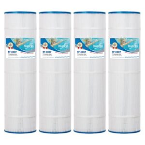 blueflo pool and spa filter cartridge replacement for unicel c-7471, filbur fc-1977, pcc105, pentair ccp420, pack of 4