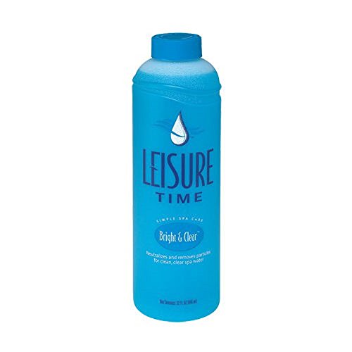 Leisure Time 45435 Brominating Granular for Spas and Hot Tubs, 1.75 lb., 1-Pack & Leisure Time A Bright and Clear Cleanser for Spas and Hot Tubs, 32 fl Oz (Packaging May Vary)