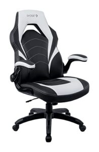 staples emerge vortex bonded leather gaming chair, black and white, 2/pack (58294-ccvs)