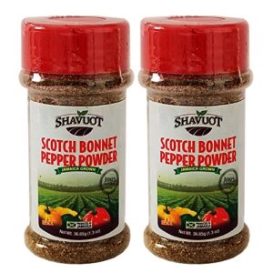 shavuot jamaican scotch bonnet pepper powder 1.3oz (pack of 2)