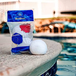 ScumSponge for Hot Tub to Soak Up Oils, Original Oil-Absorbing SpongeBall, Alternative for Scumbug, Ball and Scum Star, Spa Cleaner Sponge for Swimming Pool, Jacuzzi and Hot Tubs, 8 Balls