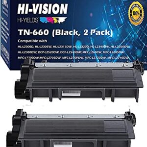 HI-Vision Compatible for Toner Cartridge Brother TN-660 TN 660 TN660 Replacement for HL-L2380DW HL-L2320D HL-L2300D HL-L2340DW HL-L2360DW HL-L2365DW HL-L2305W MFC-L2700DW MFC-L2740DW Printer