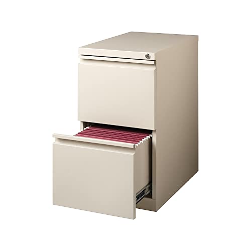 Staples 2-Drawer Vertical File Cabinet, Locking, Letter, Putty/Beige, 19.88-Inch D, 2/Pack (St60431-Ccvs)