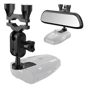 sdsaczmu radar detector mount, car rear view mirror radar detector mount, for cobra rad 480i radar detector,easy to install (at least 1 inch of clear rod space is required for installation)