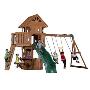 Backyard Discovery Woodland All Cedar Wood Playset Swing Set