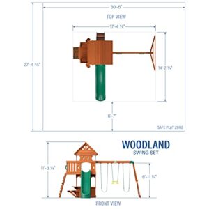 Backyard Discovery Woodland All Cedar Wood Playset Swing Set