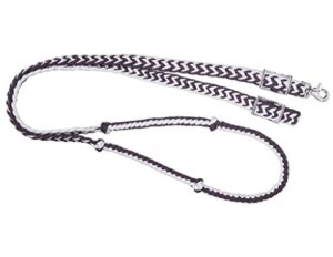 tough 1 knotted cord roping reins, brown/white