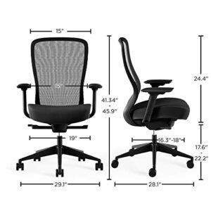 Staples Workplace2.0 Ayalon Mesh Back Fabric Task Chair, Black, 2/Pack (Un51505-Ccvs)