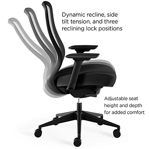 Staples Workplace2.0 Ayalon Mesh Back Fabric Task Chair, Black, 2/Pack (Un51505-Ccvs)