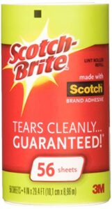 scotch-brite lint roller refill roll 56 ea (pack of 4)
