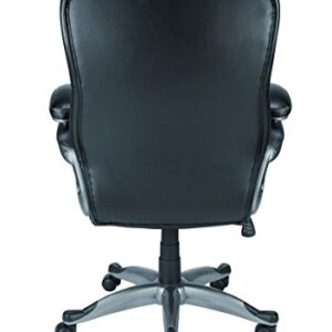 STAPLES 923523 Osgood Bonded Leather High-Back Manager's Chair Black