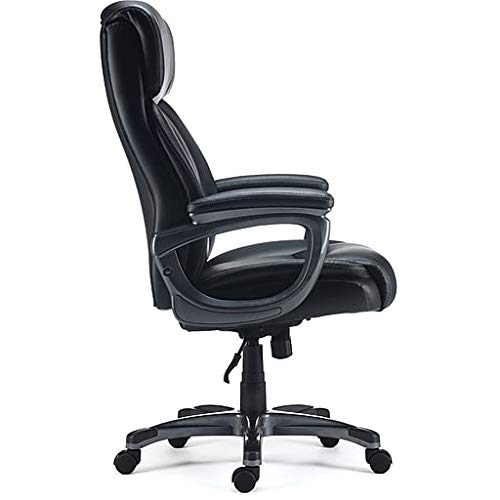 STAPLES Lockland Bonded Leather Big & Tall Managers Chair, Black (53235)