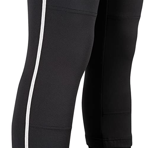 CHAMPRO womens Low-rise Youth Softball With Tournament Traditional Low Rise Pant w/Braid, Black, White Pipe, Large US