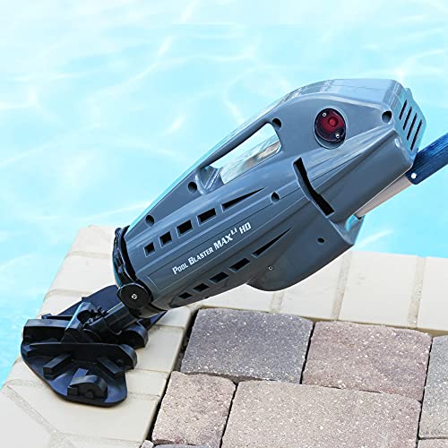 POOL BLASTER Max HD Cordless Pool Vacuum - Heavy-Duty Cleaning with High Capacity, Handheld Rechargeable Swimming Pool Cleaner for Inground & Above Ground Pool, Hoseless Design by Water Tech