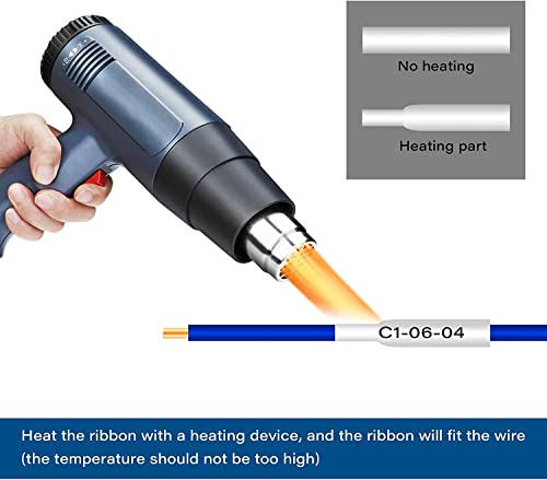 Cruxer Compatible for Brother HSE221 HS2-221 8.8mm 3/8" (0.34 Inch) Heat Shrink Tube Label Tape Black on White for PTE550 PTP750 PTD210 PTD450 PTD400AD PTH110 PT710BT Label Makers, 6-Pack