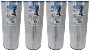 4 unicel c-8316 replacement cartridge filters 150 sq ft hayward xstream cc1500re
