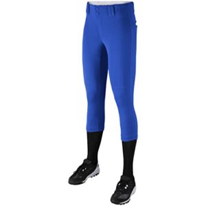 champro women’s standard traditional low-rise polyester softball pant, royal