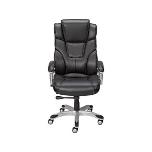 staples 937975 baird bonded leather managers chair black