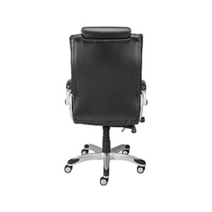 Staples 937975 Baird Bonded Leather Managers Chair Black