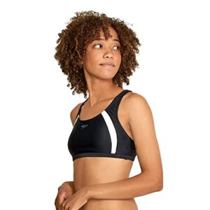 Speedo Women's Standard Swimsuit Quantum Bikini Top, Black, Large