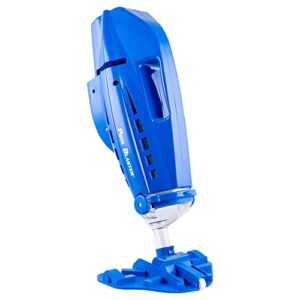 pool blaster millennium cordless above ground pool vacuum w/pole set, high capacity, strong suction, handheld rechargeable swimming pool cleaner for inground pools, hoseless pool vac by water tech