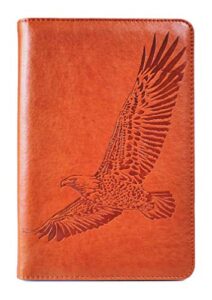 eagle refillable faux leather journal by sohospark, mens journal, 6×8 vegan lined writing journal for women