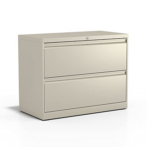 Staples 870391 Commercial 2-Drawer Lateral File Cabinets 36-Inch Wide Putty