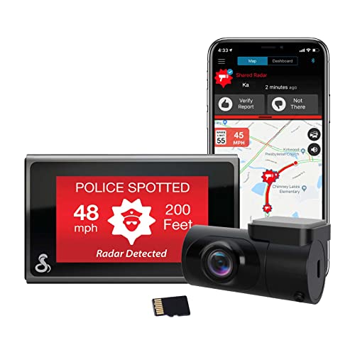 Cobra Smart Dash Cam + Rear Cam (SC 400D) – UHD 4K Resolution, Alexa Built-In, 3-Camera Capable, Live Police Alerts, Emergency Mayday, Drive Smarter App, 3" Touchscreen, Wi-Fi & GPS, 32GB SD Card Incl