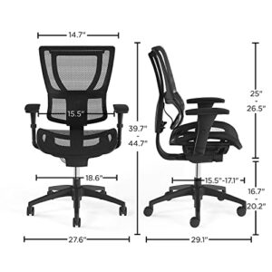 Union & Scale Flexfit 1500Tm Mesh Task Chair, Black, 2/Pack (Un28570-Ccvs)