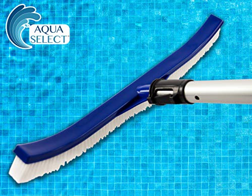 Aqua Select Maintenance Kit | Includes EZ-Clip 7' - 21' Telescopic Pole, Pool Brush, Leaf Skimmer and Pool Rake for Above Ground and Inground Swimming Pools