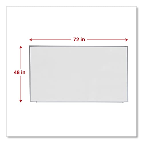 Universal 43626 Dry Erase Board, Melamine, 72 X 48, Satin-Finished Aluminum Frame