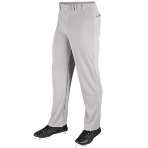 champro mens ob loose-fit mvp open bottom relaxed fit baseball pant, grey, medium us