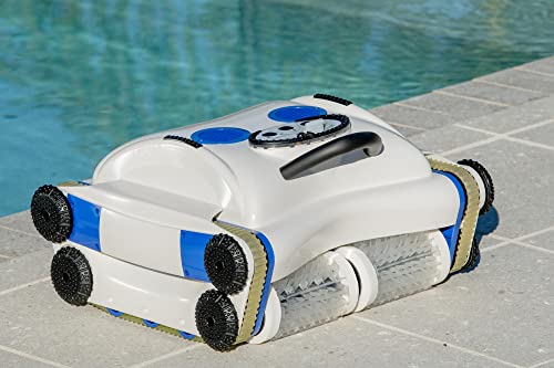 POOL BLASTER CX-1 Cordless Robotic Pool Cleaner, Automatic Vacuum for Inground and Above Ground Pools, Intelligent Wall Climbing Vac w/Strong Suction, High Capacity and Smart Scheduler