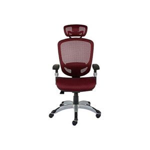 staples 2257054 hyken technical mesh task chair red