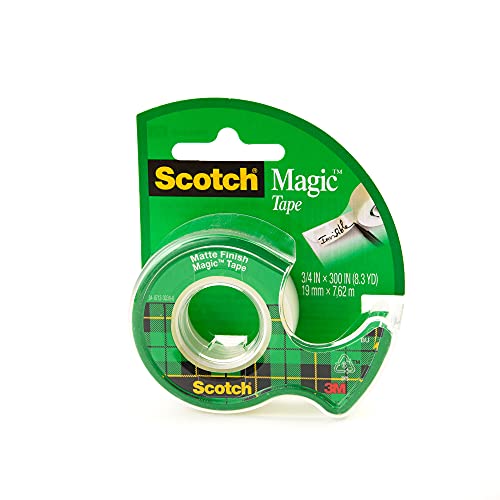 3M Magic Tape with Dispenser, 3/4" x 300"