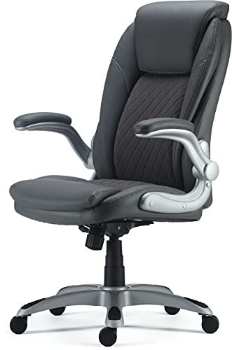 STAPLES Sorina Bonded Leather Chair, Grey (53253)