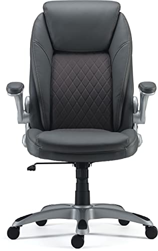 STAPLES Sorina Bonded Leather Chair, Grey (53253)