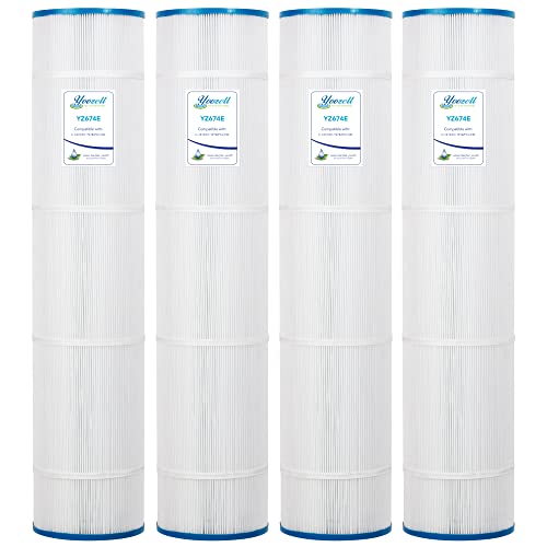 Yoozell PCC130-PAK4 Swimming Pool Replacement Filter Cartridge Replaces for Unicel C-7472 Filbur FC-1978 160332 178585 FC-6475 Pentair CCP520 R173578 PLFPCC130 Darlly 71252 4Pack