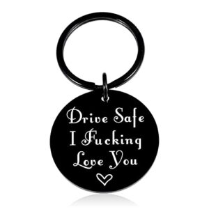 drive safe keychain for boyfriend valentines day gifts for boyfriend bf husband christmas gifts for him men boyfriend husband son boyfriend anniversary sweetest day keychain gifts from girlfriend