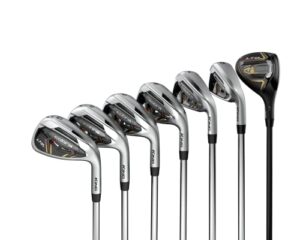 cobra golf 2022 ltdx combo iron set satin chrome-gold fusion (men’s, right hand, kbs pgi 75, reg flex, 5-gw)