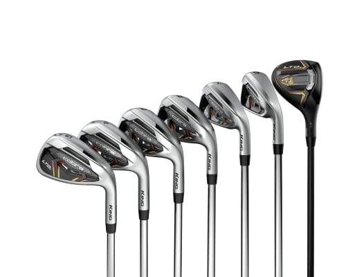 Cobra Golf 2022 LTDX Combo Iron Set Satin Chrome-Gold Fusion (Men's, Right Hand, KBS PGI 75, Reg Flex, 5-GW)