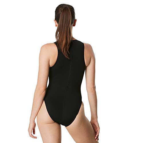 Speedo Women's Swimsuit One Piece Endurance+ Avenger Water Polo,Speedo Black,34