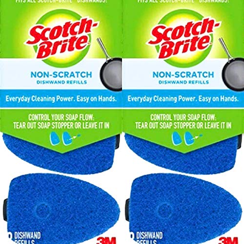 Multi Purpose Non Scratch Dish Wand Refills by Scotch Brite Blue 6 Pack