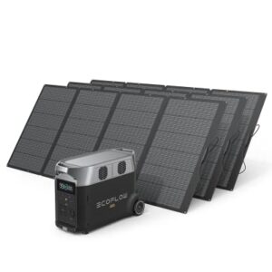 EF ECOFLOW DELTA Pro Solar Generator 3.6KWh/3600W with 3X400W Portable Solar Panel, Portable Power Station for Home Backup Outdoors Camping RV Emergency