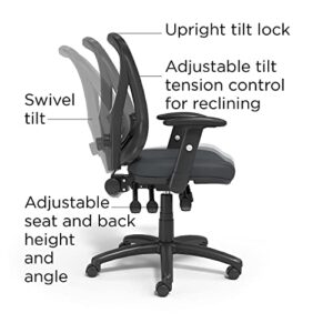 STAPLES Carder Mesh Office Chair (Black, Sold as 1 Each) - Adjustable Office Chair with Breathable Mesh Material, Provides Lumbar, Arm and Head Support, Perfect Desk Chair for The Modern Office