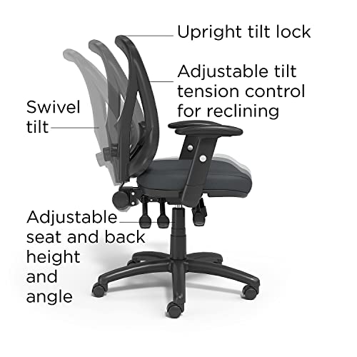 STAPLES Carder Mesh Office Chair (Black, Sold as 1 Each) - Adjustable Office Chair with Breathable Mesh Material, Provides Lumbar, Arm and Head Support, Perfect Desk Chair for The Modern Office