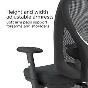 STAPLES Carder Mesh Office Chair (Black, Sold as 1 Each) - Adjustable Office Chair with Breathable Mesh Material, Provides Lumbar, Arm and Head Support, Perfect Desk Chair for The Modern Office